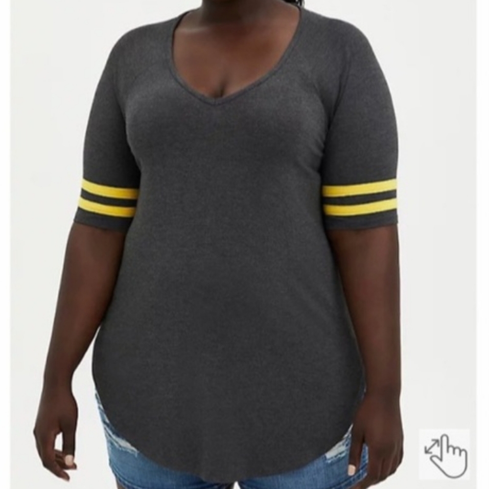 Torrid Super Soft Varsity Tunic Tee